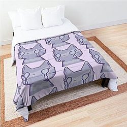 Silly Sad Cat Comforter