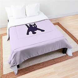 Scared Shakey Black Cat Comforter