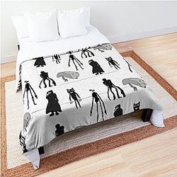Siren head, breaking news, witch dr, bridge worm, cartoon cat Comforter