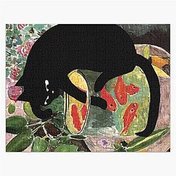 matisse's goldfish and a cat Jigsaw Puzzle