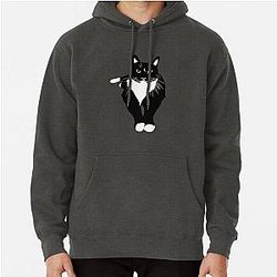 Tuxedo Cat Love Pullover Hoodie