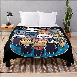 Jujutsu Cat-isen Throw Blanket