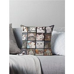 Meme Cats 2.0 Throw Pillow