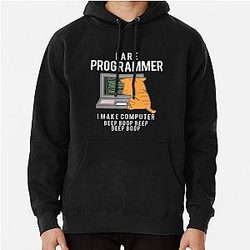 Cat I Are Programmer I Make Computer Beep Boop Beep Beep Boop Pullover Hoodie