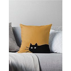 Black Cat(s) Throw Pillow