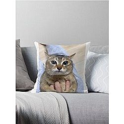 Tole tole vro cat Throw Pillow