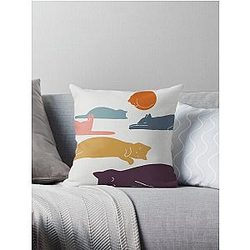 Cat Landscape 11 Throw Pillow