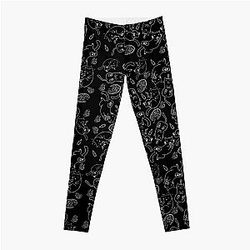 Cat Party (White on Black) Leggings