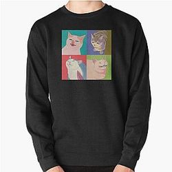 Four Meme Cats of the Apocalypse Pullover Sweatshirt