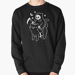 Death Rides A Black Cat Pullover Sweatshirt