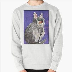 "Whimsical Cat Owl – Quirky and Fun Animal Art for Unique Home Decor" Pullover Sweatshirt
