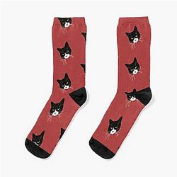 Tuxedo Cat  Socks