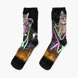 Laser Cat Destroys City With Paws - Cute Adorable Kitten Socks