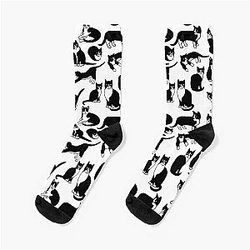 Tuxedo Cats pattern Socks