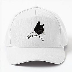 Stray cat black edition  Baseball Cap