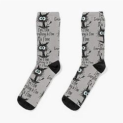It's Fine I'm Fine Everything Is Fine Funny cat  Socks