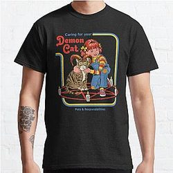 Caring For Your Demon Cat Classic T-Shirt