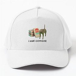 I Eat Cement Cat Funny Baseball Cap