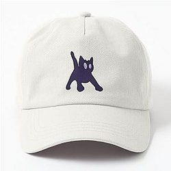 Scared Shakey Black Cat Dad Hat