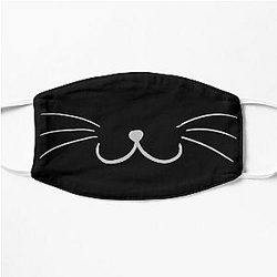Black Cat Mouth Flat Mask