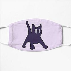 Scared Shakey Black Cat Flat Mask