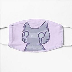Silly Sad Cat Flat Mask