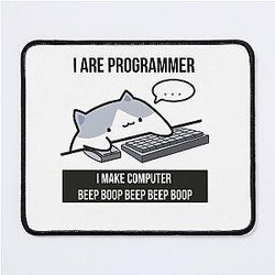 Cat programmer Mouse Pad