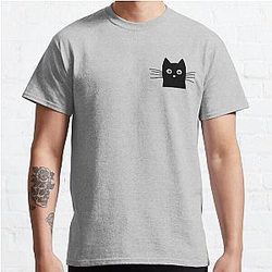 Black Cat Face Classic T-Shirt