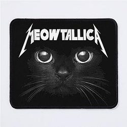 Funny Cat Rock 90s T-Shirt Mouse Pad