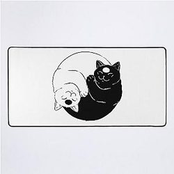 Yin Yang Cats Desk Mat