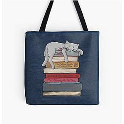 How to Chill Like a Cat All Over Print Tote Bag