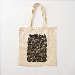 Suspicious Cats Cotton Tote Bag