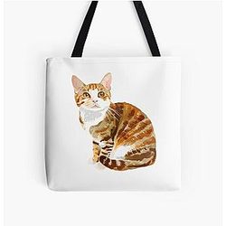 Ginger Tabby Cat All Over Print Tote Bag
