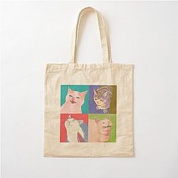 Four Meme Cats of the Apocalypse Cotton Tote Bag