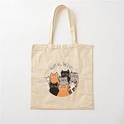 Adopt All the Cats Cotton Tote Bag