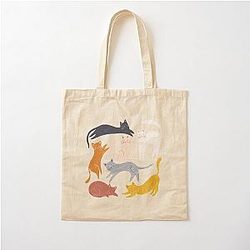 Purrrfect Cats - Kittens, Pets, Meow, Warm, Cute Cotton Tote Bag