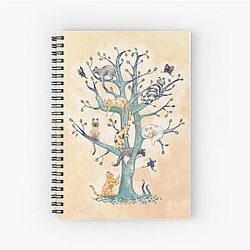 The tree of cat life Spiral Notebook
