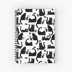 Bad Cats Knocking Stuff Over Spiral Notebook