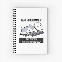 Cat programmer Spiral Notebook