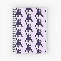 Scared Shakey Black Cat Spiral Notebook