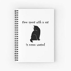 Time with a cat Spiral Notebook