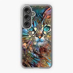 Andyna, cat, chat, cat, lea roche paintings Samsung Galaxy Soft Case