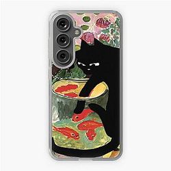 matisse's goldfish and a cat Samsung Galaxy Soft Case