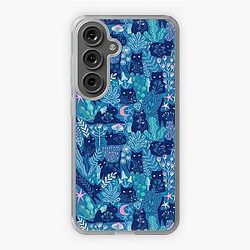 Anna and Misha cat - Meowgical friends. Fairy magic night cats and nymphs  Samsung Galaxy Soft Case