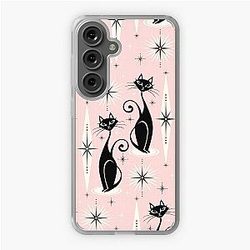 Mid Century Meow Retro Atomic Cats  Samsung Galaxy Soft Case