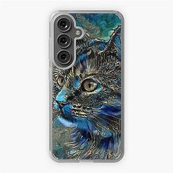 Melizza, cat, chat, gato, cat, lea roche paintings Samsung Galaxy Soft Case