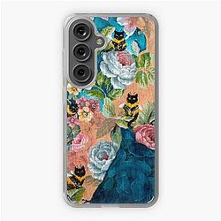 vintage rose cats Samsung Galaxy Soft Case