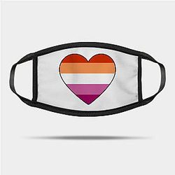 Lesbian Face Masks - Lesbian Pride Heart Mask TP1503