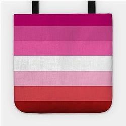 Lesbian Bags - Pink Lesbian Flag Tote TP1503