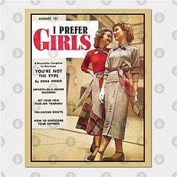 Lesbian Posters - Lesbian- I Prefer Girls Design Poster TP1503